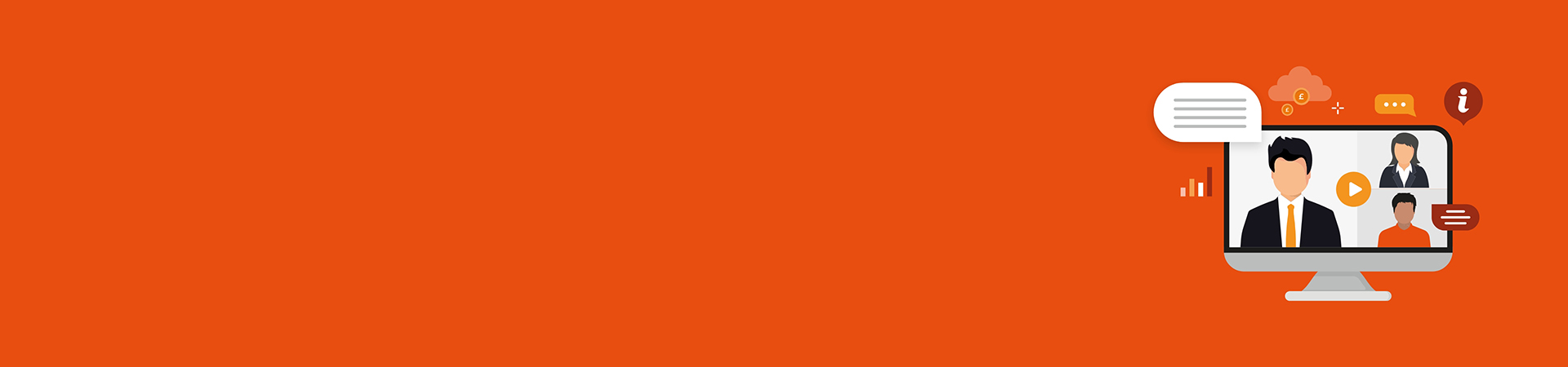 Graphic showing a webinar taking place